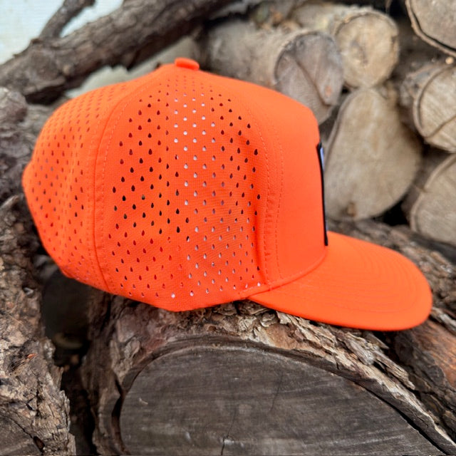 The Blackhawk Blaze Orange Mountain Slope Patch Snapback