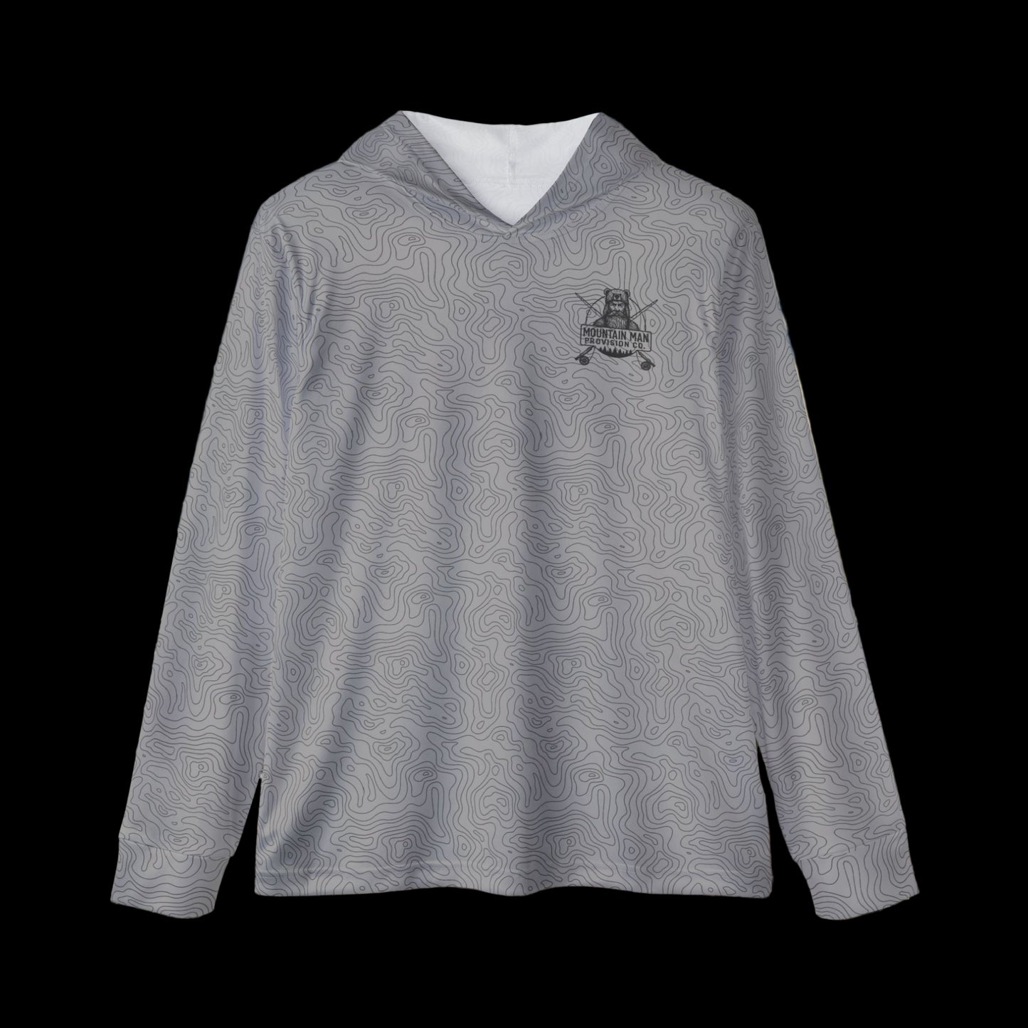 Topographic Gray Fishing Sun Shirt – Mountain Man Provision Co.