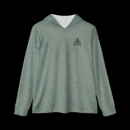 Topographic Sage Green Fishing Sun Shirt - Mountain Man Provision Co.